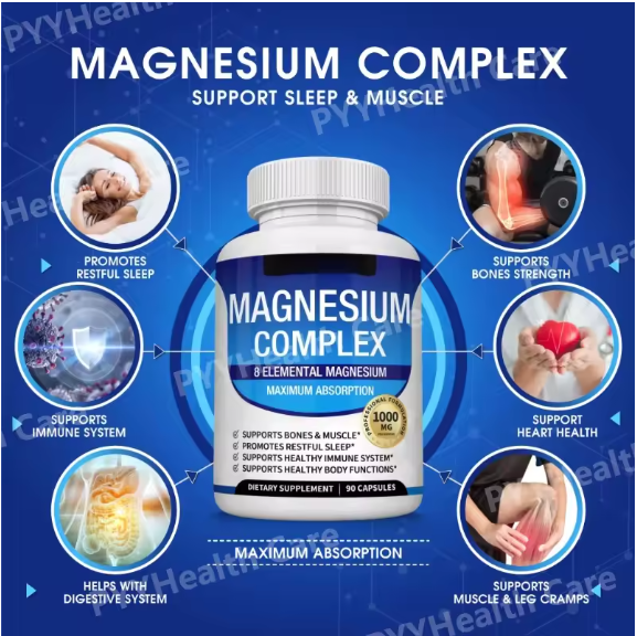 Toplux Magnesium Complex Supports Bone Strength & Muscle Function Easy-to-Absorb Daily Supplement