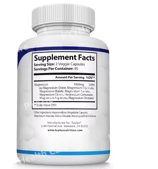 Toplux Magnesium Complex Supports Bone Strength & Muscle Function Easy-to-Absorb Daily Supplement