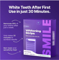 Whitening Strips - 30Min Quick White Gel Strips Gentle for Sensitive Teeth Stain Removal Oral Care